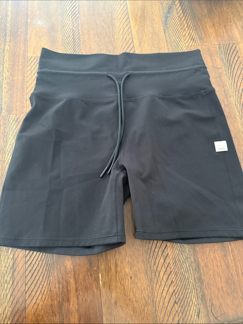 Vuori Black Bike Shorts with Drawstring Waist
